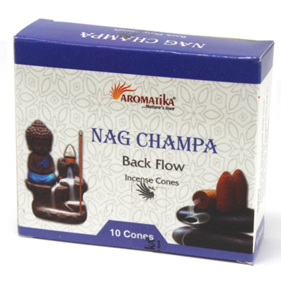 Aromatica Nag Champa Backflow Incense Cones For Meditation & Aromatherapy from B&Q