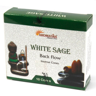 Aromatica White Sage Backflow Incense Cones For Meditation & Aromatherapy from B&Q