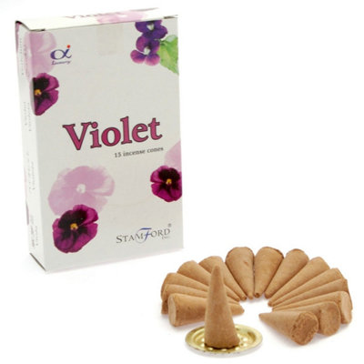 Violet Cones Stamford Premium Incense ConesRomanticLong-Lasting Fragrance from B&Q