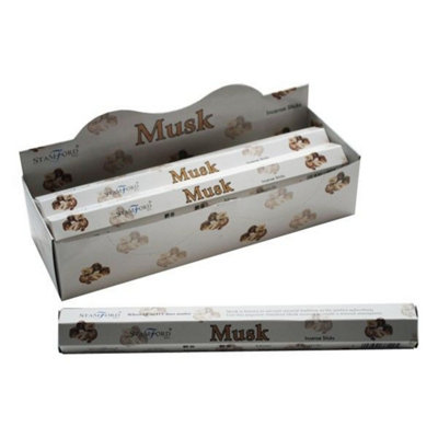 Musk Premium Incense Stamford Hexagonal SticksRelax & Freshen Home from B&Q
