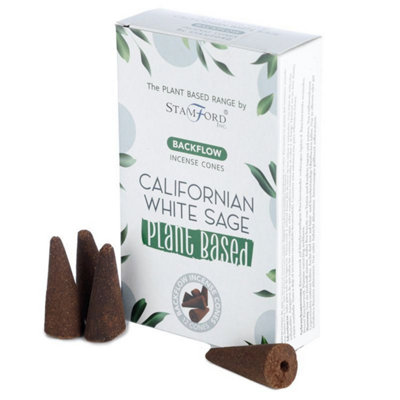 Plant-Based Backflow Incense ConesCalifornian White SageLong-Lasting Aroma from B&Q