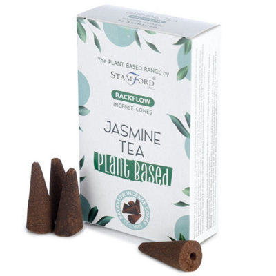 Plant-Based Backflow Incense ConesJasmine TeaLong-Lasting Aroma from B&Q