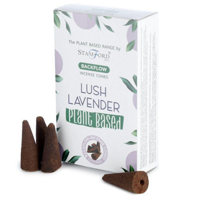 Plant-Based Backflow Incense ConesLush LavenderLong-Lasting Aroma from B&Q