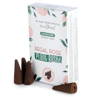 Plant Based Backflow Incense ConesRegal RoseLong-Lasting Aromatherapy from B&Q