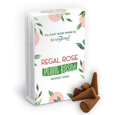 Regal Rose Stamford Premium Plant-Based Incense ConesLong-Lasting Fragrance from B&Q