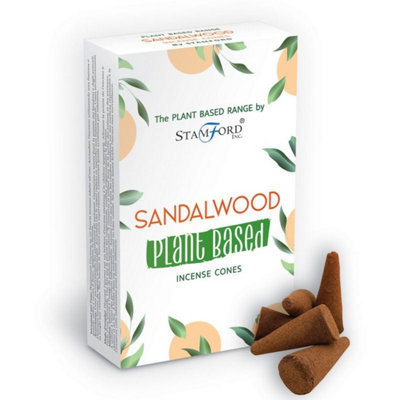 Stamford Premium Plant-Based Incense ConesLong-Lasting Sandalwood Aroma from B&Q