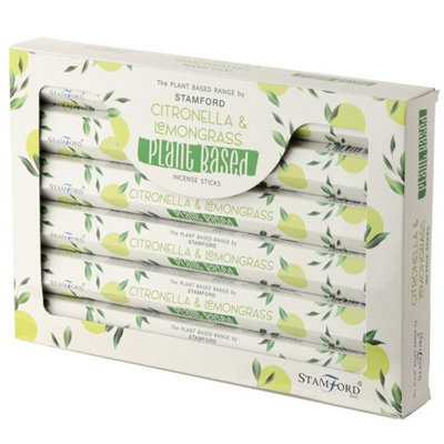 Plant-Based Citronella & Lemongrass Incense Sticks For Relaxation from B&Q