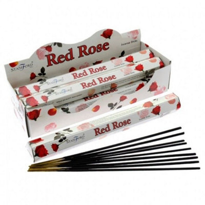 Red Rose Premium Incense SticksRelaxing Aromatherapy20 Pack from B&Q