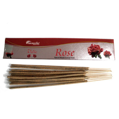 Vedic Rose Incense SticksHand-Rolled Masala12 SticksJaipur from B&Q