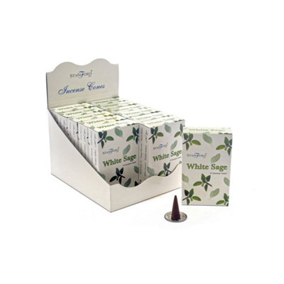 Stamford White Sage Incense ConesLong-Lasting Relaxing Fragrance (15 Pack) from B&Q