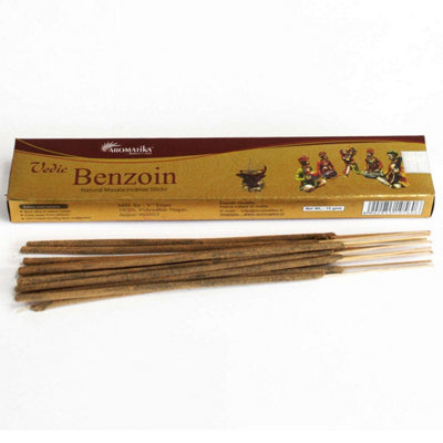 Vedic Benzoin Incense SticksHand-RolledLong-Lasting12 Pack from B&Q