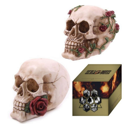 Gothic Skull With RosesDark Mystical Halloween Decor & Gift