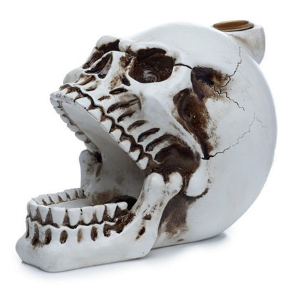 Skull Backflow Incense BurnerCascading Smoke Decor from B&Q