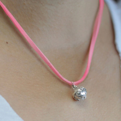 Silver Angel Bell NecklaceBali Handcrafted 12mm Silver Love Charm from B&Q