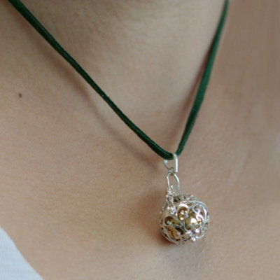 Silver Angel Bell NecklaceBali Handcrafted Spiritual Jewelry from B&Q