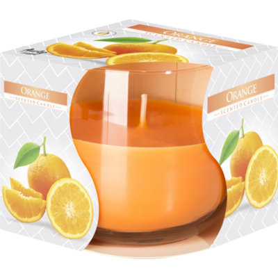  - Orange Scented Glass Jar CandleUplifting Fragrance & Elegant Design