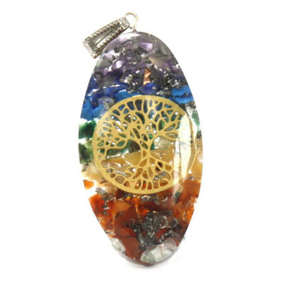 Orgonite Power Pendant With 7 Stone Chakra & Tree Of Life from B&Q