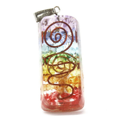 Rainbow Copper Orgonite Power Pendant For Spiritual Healing & Emf Protection from B&Q