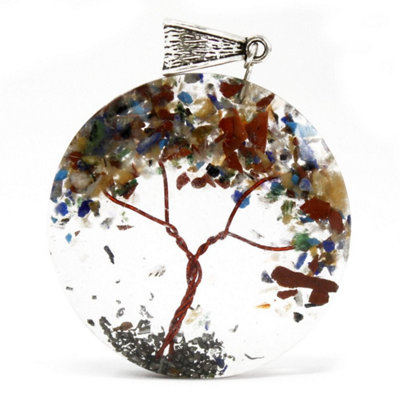  - Orgonite Power Pendant With Amethyst & Tree Of Life Design
