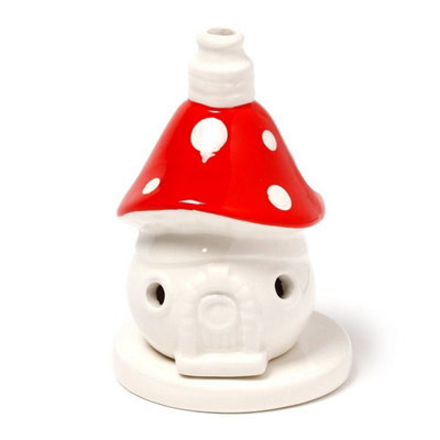 Fairy Toadstool Ceramic Incense Cone Burner For Meditation & Home from B&Q