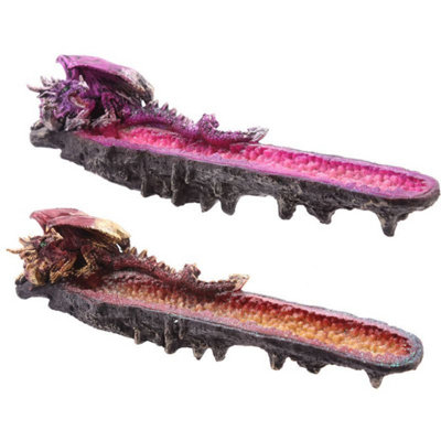 Geode Crystal Dragon Incense AshcatcherResin Fantasy Collectible from B&Q