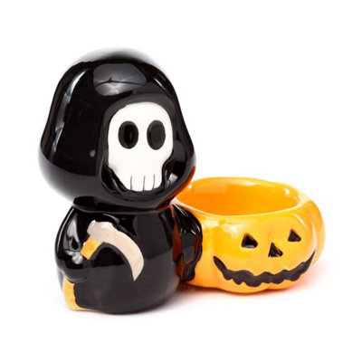 Ceramic Skull Boy Tea Light Candle HolderHalloween Decor from B&Q