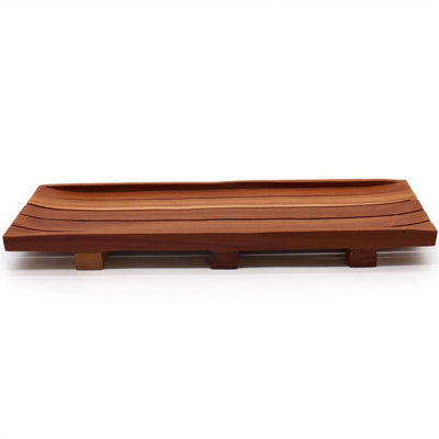  - Large Mahogany Soap Loaf Tray With DrainageSustainable Indonesian Wood