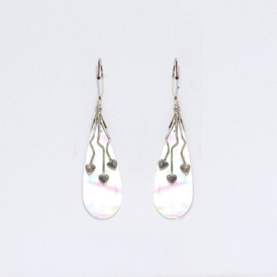 Shell & Silver EarringsThree HeartsHandcrafted Bali Jewelry from B&Q