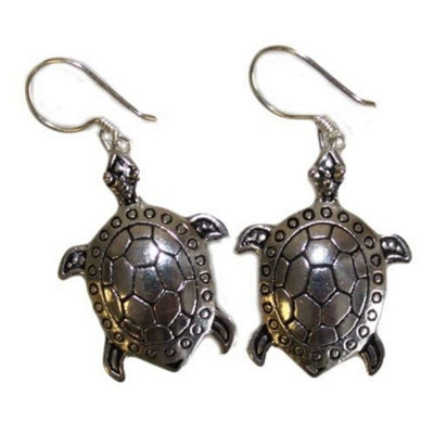 B&Q Sterling Silver Turtle Earrings - Unique Animal Jewelry Gift