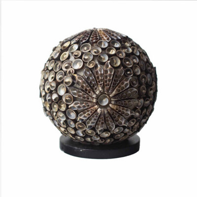 Boho Sea Shell LampChocolate Twist Globe15CmNatural Shell Decor from B&Q