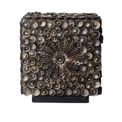 Boho Sea Shell LampChocolate Twist Square15CmCoastal Decor from B&Q