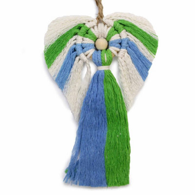 Macrame Angel Gift BoxEarth Hati-Hati Handwoven Indonesian Cotton from B&Q