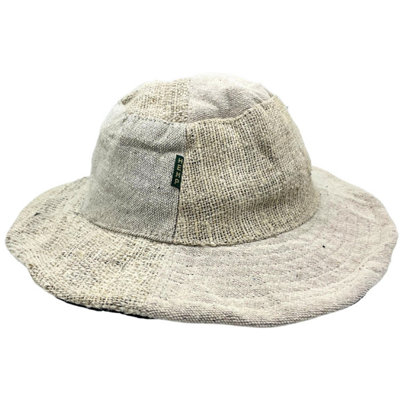  - Patched Hemp & Cotton Boho Festival HatAdjustableSustainable Style