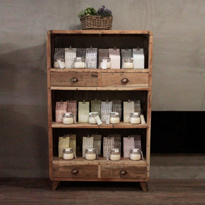 Handmade Recycled Teak Wood Shelf Display Unit Bali Craft from B&Q