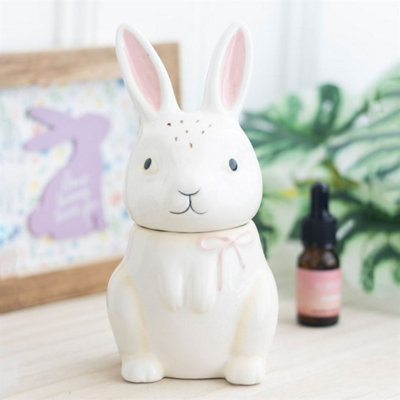 Cute Bunny-Shaped Ceramic Oil Burner For Diffusing Fragrance Oils from B&Q