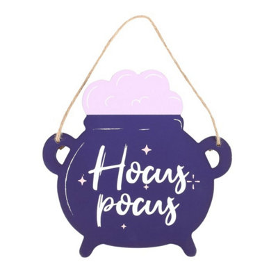 Hocus Pocus Cauldron Hanging SignHalloween DecorModern & Cute from B&Q