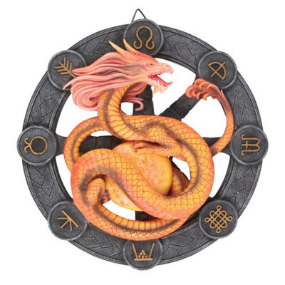 Litha Dragon Resin Wall Plaque By Anne StokesFantasy Home Decor from B&Q
