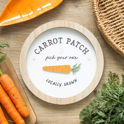 Carrot Patch 3D Wall PlaqueWhimsical Bunny & Carrot Decor from B&Q