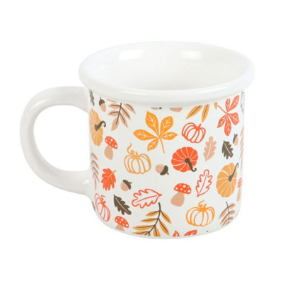 Autumn Leaves & Pumpkin MugCozy Fall Tea & Latte Cup (480Ml) from B&Q
