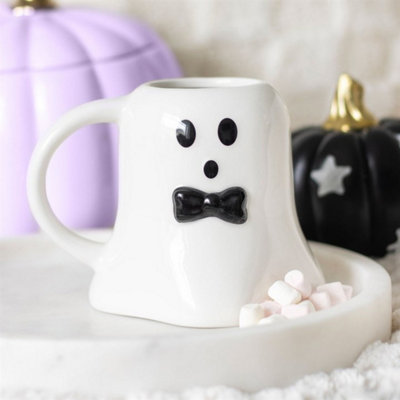 Mr Boo Ghost Mug With Bow Tie440Ml Halloween & Autumn Drinkware from B&Q