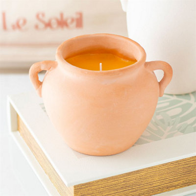 Terracotta Urn Candle Home Decorative from B&Q