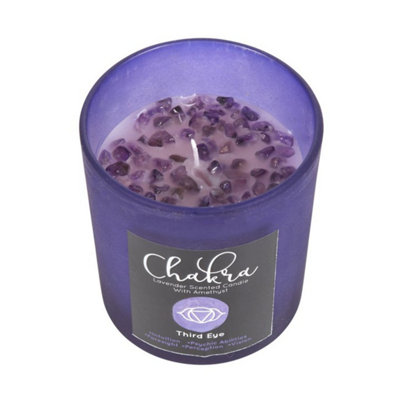 Third Eye Chakra Lavender Crystal CandleRejuvenate & Reuse from B&Q