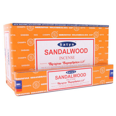 12 Packs Of Sandalwood Incense Sticks By Satya from B&Q