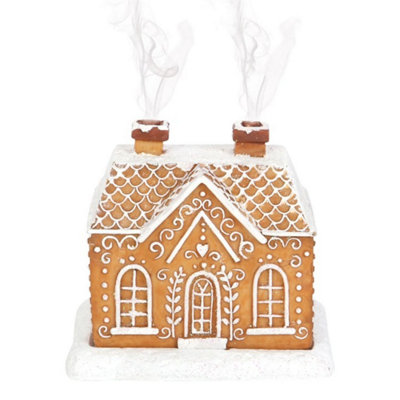 Festive Gingerbread House Incense Cone Burner With Glitter from B&Q