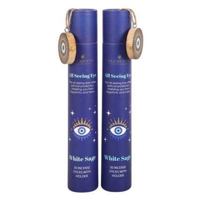 All Seeing Eye White Sage Incense Gift Set12 Tubes & Holder