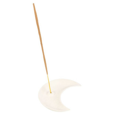 Crescent Moon Incense HolderModern Ceramic Ash Catcher For Relaxation from B&Q