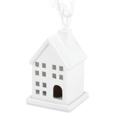  - White House Incense Cone HolderCeramic Fragrance Diffuser