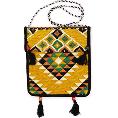 Yellow Kilim Festival BagSummer Cotton & Polyester Tote from B&Q