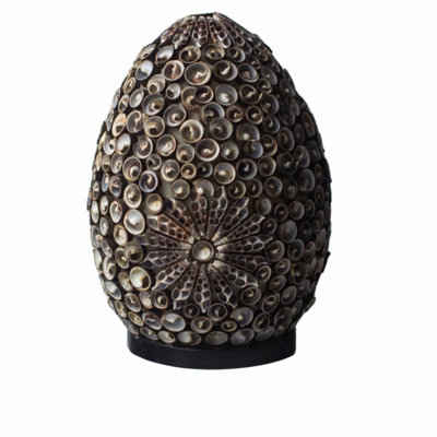 Boho Sea Shell LampChocolate Twist Oval20Cm Coastal Decor from B&Q