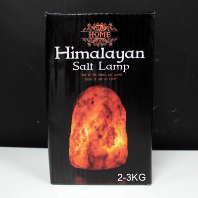 Natural Himalayan Salt Lamp With Base2-3KgAir Purifying from B&Q